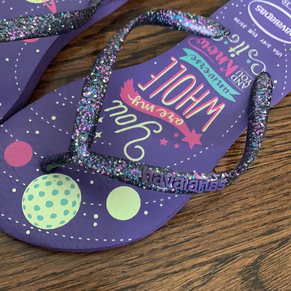 Girls Havaianas flip flops size US  3/4Y - Picture 5 of 5